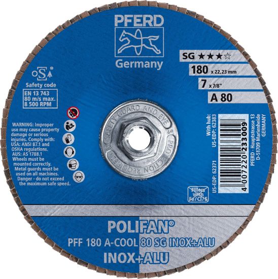 Picture of Pferd 4-1/2 X 5/8-11 Polifan Sg A-Cool Flat 60G Part# - 62374