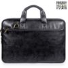 Picture of THE CLOWNFISH Jason Faux Leather Slim Expandable 15.6 inch Laptop Messenger Bag Laptop Briefcase (Black)