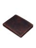 Picture of MAI SOLI RFID Protected Dark Vintage Genuine Leather Men's Bifold Wallet with Premium Gift Box - Brown