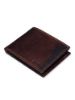 Picture of Mai Soli RFID Protected Dark Vintage Genuine Leather Men's Bifold Wallet with Premium Gift Box - Brown