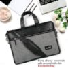 Picture of Zipline Office Laptop Executive Formal 15.6 Laptop Briefcase Messenger Bag for Men & Women with Multiple compartments (Classic Black)
