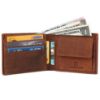 Picture of WILDHORN® Top Grain Men's Leather Wallet I Gift Hamper for Father, Son & Husband (Tan-World's Best Dad)