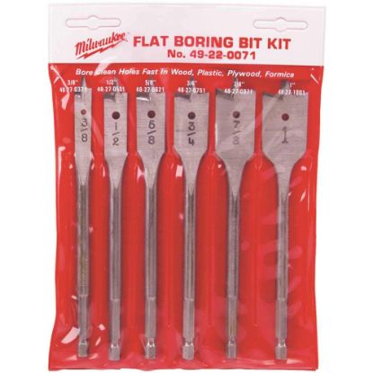 Picture of Milwaukee® Tool Flat Boring Bit Kit Part# - 49-22-0071