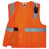 Picture of Ergodyne Economy Vest Class Ii Mesh Zipper Orange 4Xl/5Xl Part# - 21049