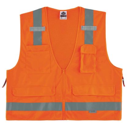 Picture of Ergodyne Glowear 8250Z Class 2 Surveyor Vest Orange S/M Part# - 21413