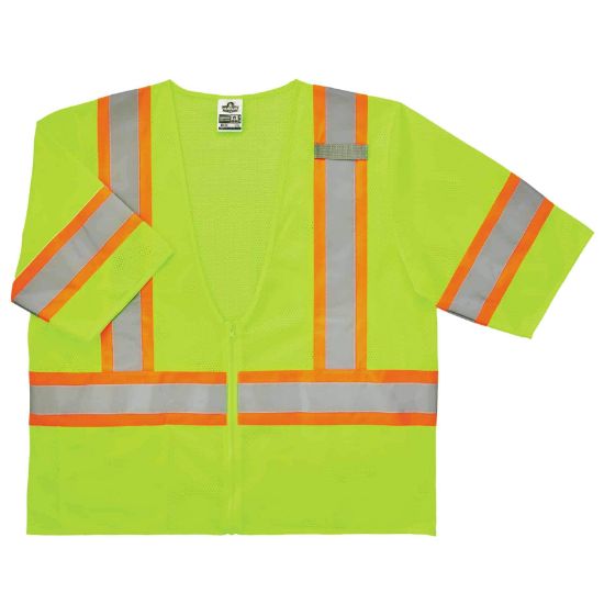 Picture of Ergodyne Glowear 8330Z Class 3 Two Tone Vest Lime S/M Part# - 22183