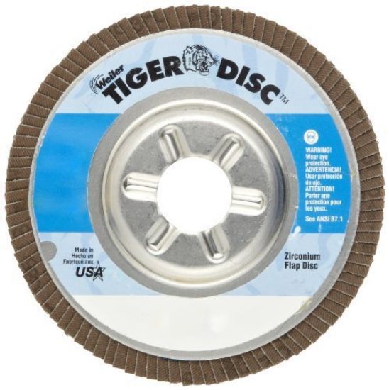 Picture of Weiler® 7" Tiger Disc Abr.Flap Disc-Angled 60Grit 7/8" Part# - 50534