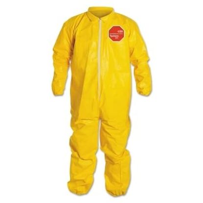 Picture of Dupont Yellow Tychem Qc Coverall Zip Frt Elas Ankle/Wri Part# - D13480109