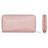 Picture of THE CLOWNFISH Katherine Collection Faux Leather Zip Around Style Womens Wallet Clutch Handheld Ladies Purse with Multiple Card Holders (Dark Peach)