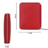 Picture of The Clownfish Zia Genuine Leather Bi-Fold Zip Around Wallet for Women with Multiple Card Slots & Coin Pocket (Red)