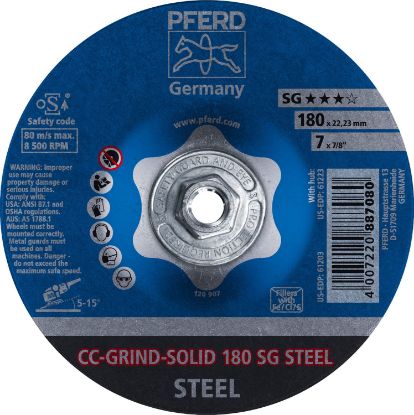 Picture of Pferd Cc-Grind-Solid 7 X 5/8-11 Steel Co 36 Part# - 61223