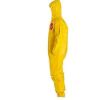 Picture of Dupont Tychem Qc Coverall Yellow Zip Ft Sg Hd Ela Wrist Part# - D13480534