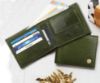 Picture of WildHorn Green Leather Wallet for Men I Ultra Strong Stitching I 6 Card Slots I 2 Currency & 2 Secret Compartments I 1 Coin Pocket