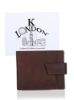 Picture of K London Vintage Look Slim Card Coin Pocket Men's Wallet Brown (5008_BRN)