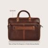 Picture of eske Loraine 16" Genuine Leather Laptop/Macbook Bag for Men, Women | Office Bag | Laptop Messenger Bag with Shoulder Strap | Spacious Compartment | Water Resistant