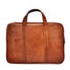 Picture of Eske Rickon Men's Leather Office Laptop Bag with Shoulder Strap and Double Handle for 15 inch Laptop, (Cognac)