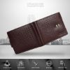Picture of HAMMONDS FLYCATCHER Genuine Leather Wallet for Men, Croc Brown | RFID Protected Bi-Fold Money Wallets for Men | Mens Wallet with 6 Card Slots | Loop to Lock Snap Button Purse - Gift for Men's