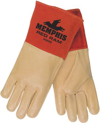 Picture of Mcr Safety Black W/ Grey Cuff Welding Glove Part# - 49600L