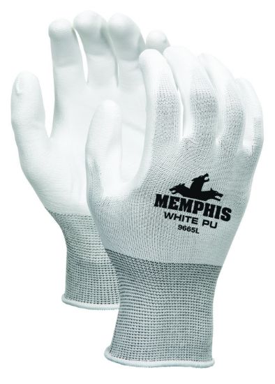 Picture of Mcr Safety White Nylon White Pu 13Ga Part# - 9665M