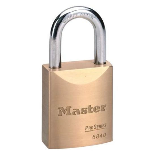 Picture of Master Lock® 5 Pin Brass Rekeyable Padlock Keyed Diffe Part# - 6840