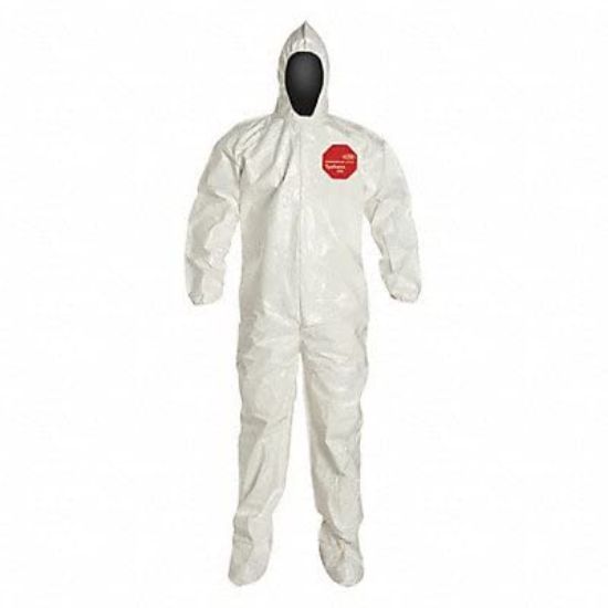 Picture of Dupont Tychem Sl Coverall Zip Ft Storm Flap Att. Socks Part# - D13484251