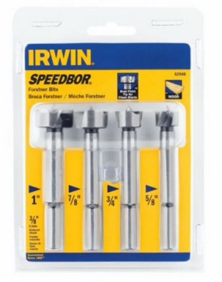 Picture of Irwin® 4 Pc Forstner Bit Set Part# - 42940