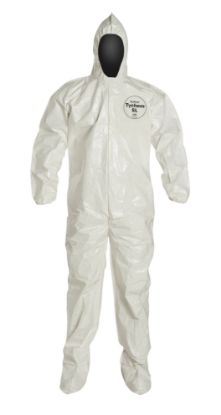 Picture of Dupont Tychem Sl Coverall Zip Ft Storm Flap Att. Socks Part# - D13396921