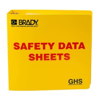 Picture of Brady® Ghs - 3In Safety Data Sheet Binder  Yellow Part# - 121184