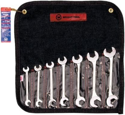 Picture of Wright Tool 7 Piece Open End Wrenchset 15 & 60 Degrees Part# - 734