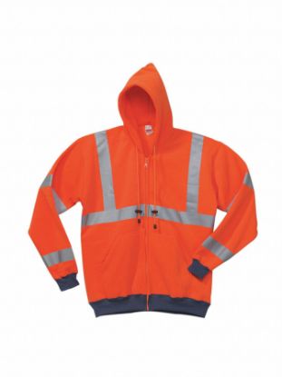 Picture of Occunomix M Occulux Hood Sweatshirt: Orange Part# - Lux-Swt3Hz-Om