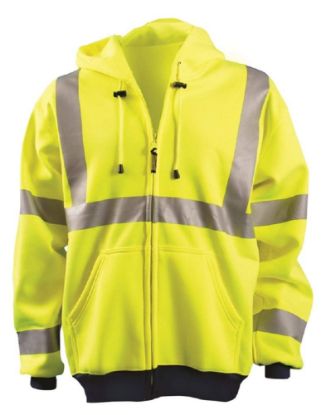 Picture of Occunomix S Occulux Hood Sweatshirt: Yellow Part# - Lux-Swt3Hz-Ys