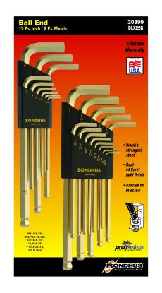 Picture of Bondhus® Double Pack Gold Guard Fractional/Metric Wrench Part# - 20899