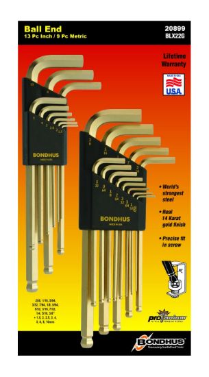 Picture of Bondhus® Double Pack Gold Guard Fractional/Metric Wrench Part# - 20899