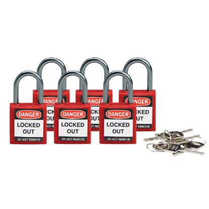 Picture of Brady® Compact Safety Padlock Red Part# - 118926