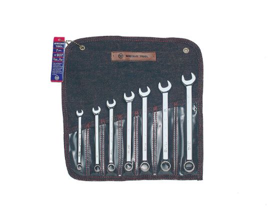 Picture of Wright Tool 7Pc Full Polished Combination Wrench Set Part# - 907