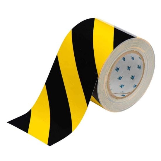 Picture of Brady® Floor Marking Tape - 3Inblack/Yellow Toughstrip Part# - 104347