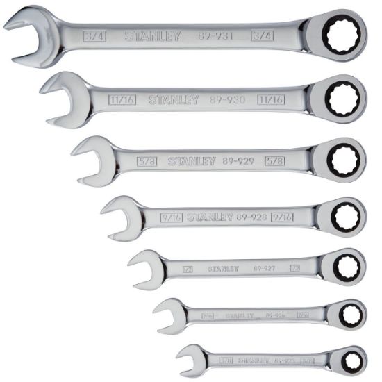 Picture of Stanley® 7-Pc Ratcheting Wrench Set Sae Part# - 94-542W