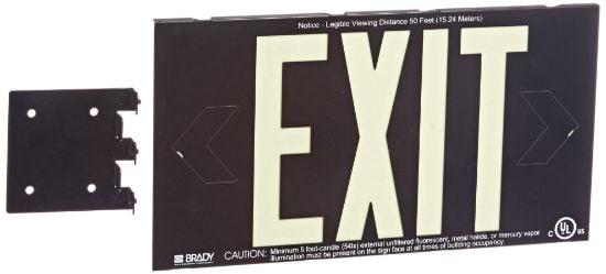 Picture of Brady® Bradyglo High Performance Photolum Exit Sign Part# - 38097B