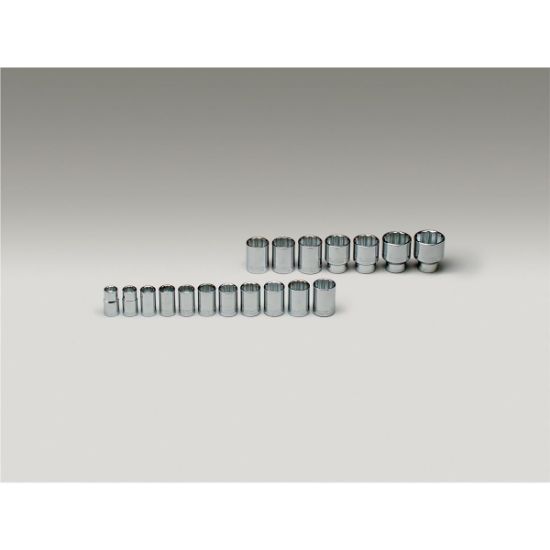 Picture of Wright Tool 18Pc. Standard Metric Socket Set 12Pt. Chrom Part# - 875-469