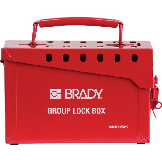 Picture of Brady® Portable Metal Lock Box- Red Part# - 65699