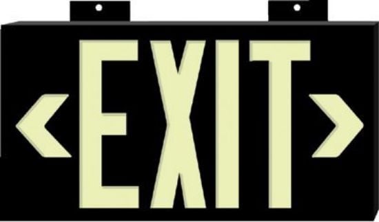 Picture of Brady® Bradyglo High Performance Photolum Exit Sign Part# - 80753B