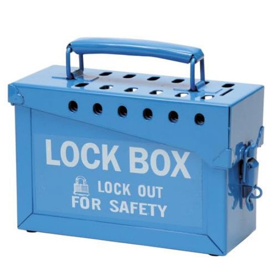 Picture of Brady® Portable Metal Lock Box- Blue Part# - 45190