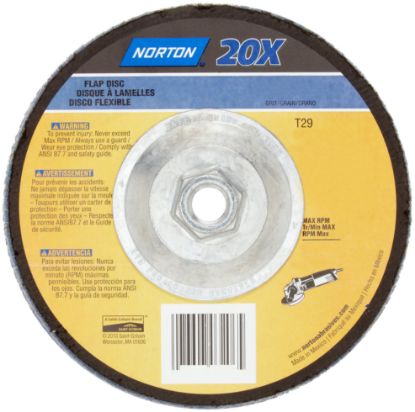 Picture of Norton Flap Disc 4X3/8-24 40G T29 Bluef Part# - 7660703214