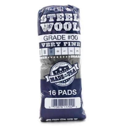 Picture of Global Material Technology C-#00 Steel Wool 16 Padsleeve 12Slv/Cs Part# - Gma117002