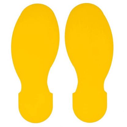 Picture of Brady® Floor Footprints - Yellow Toughstripe Polyester Part# - 104409