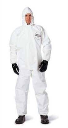 Picture of Dupont Tychem Sl Coverall Zip Ft Hd Elas Wrt/Ank Bound Part# - D13485094