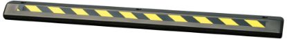 Picture of Eagle 00207 Black W/Yellow Stripes Parking Stop/Hardwa Part# - 1790Blk