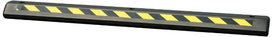 Picture of Eagle 00207 Black W/Yellow Stripes Parking Stop/Hardwa Part# - 1790Blk