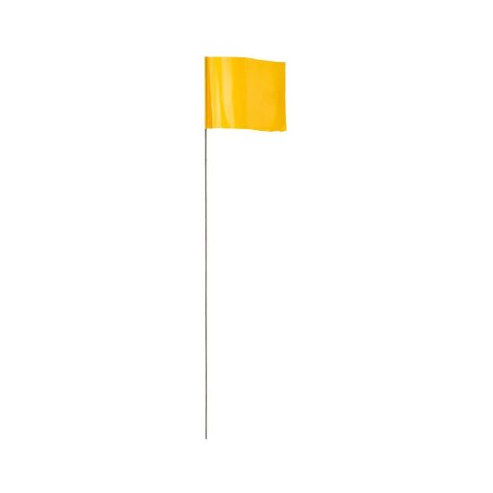 Picture of Empire® Level 2.5"X3.5" Yellow Stake Flag W/21" Wire Stem Part# - 78-004