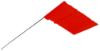 Picture of Empire® Level 2.5"X3.5" Red Stake Flagw/21" Wire Stem Part# - 78-007